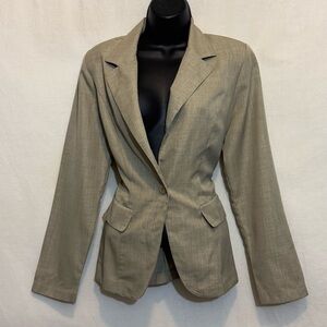B-195 Modern‎ Essentials Tan Blazer Suit Jacket Size 7